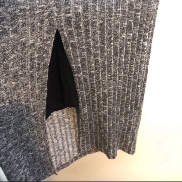 Anthro Dolan Luna dress NWT ribbed dress sleeveless midi gray - Picture 6 of 8